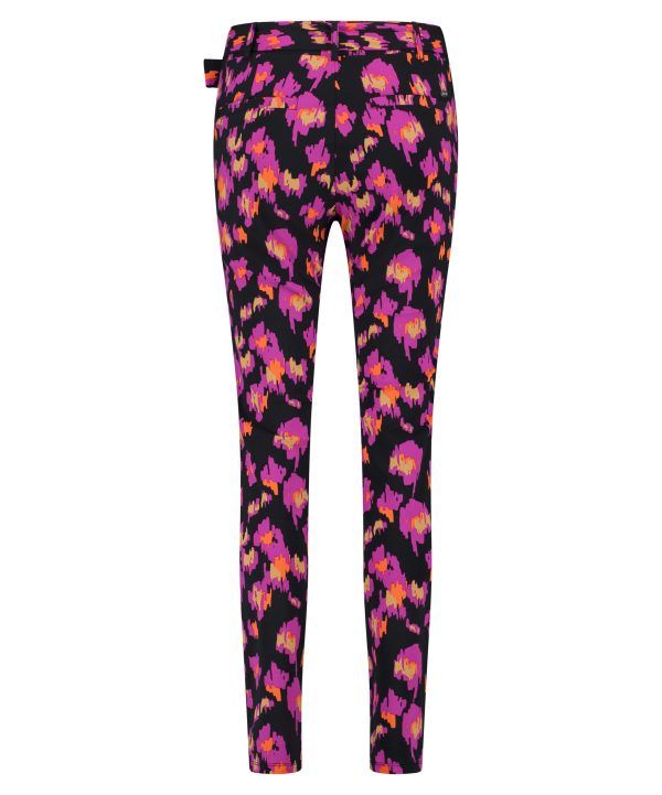 Lady Day - Tokyo Trouser - Art Leopard Print Ladies Travel Fabric Trousers Clothing by Stretch Fashion Fashion