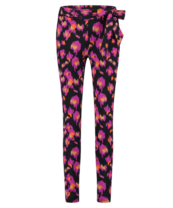 Lady Day - Tokyo Trouser - Art Leopard Print Dames Travelstof Broek Kleding van Stretch Mode Fashion