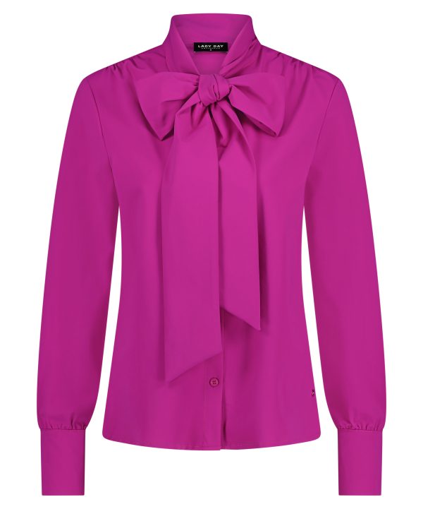 Lady Day - Blouse Vanessa - Cherry - Dameskleding - Travelstof - Met strik