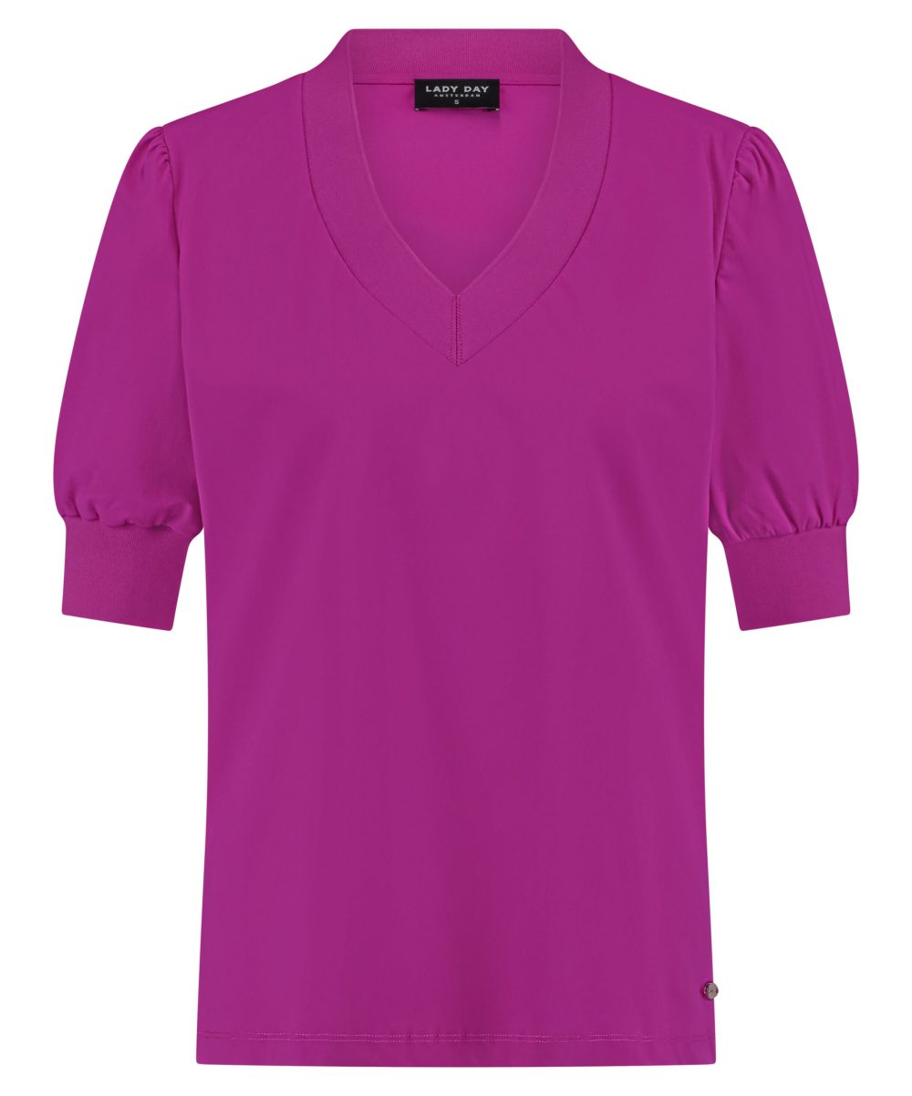 Lady Day - Top Xandra - Cherry - Travelstof | Morgen in huis Dames Kleding Mode