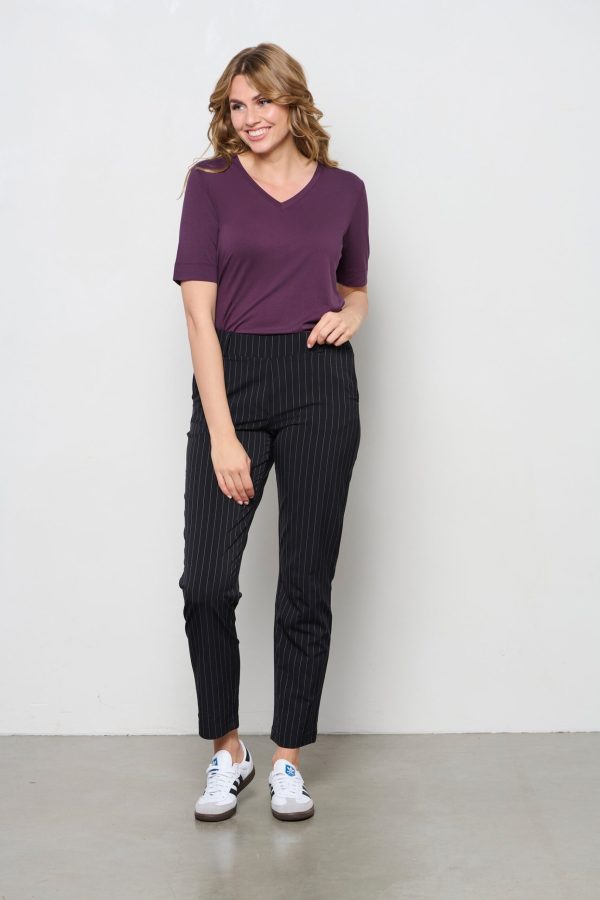 &Co Woman - Veronica - Bordeaux | Travel fabric top - shirt- andco - shirt