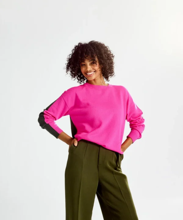 LaLotti - Lucky Pullover - Fuchsia/ Khaki