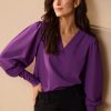Lady Day - Trui Phantom - Twilight - Travelstof - Sweater - Damestrui - Paars Purple - Pofmouw