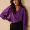 Lady Day - Trui Phantom - Twilight - Travelstof - Sweater - Damestrui - Paars Purple - Pofmouw
