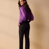 Lady Day - Trui Phantom - Twilight - Travelstof - Sweater - Damestrui - Paars Purple - Pofmouw