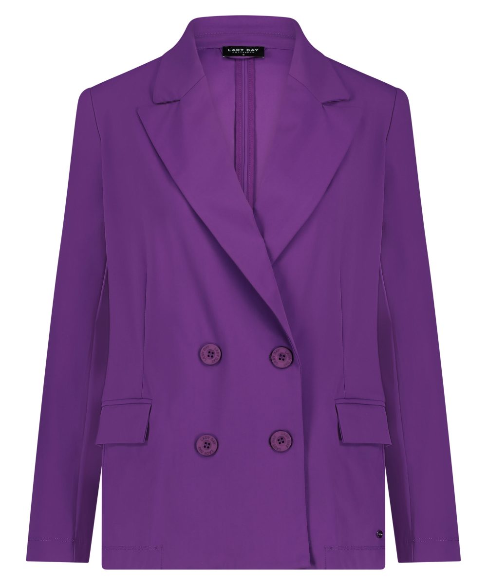 Lady Day - Blazer Carly - Twilight - Paars - Purple - Jasje - Jacket - Travelstof.