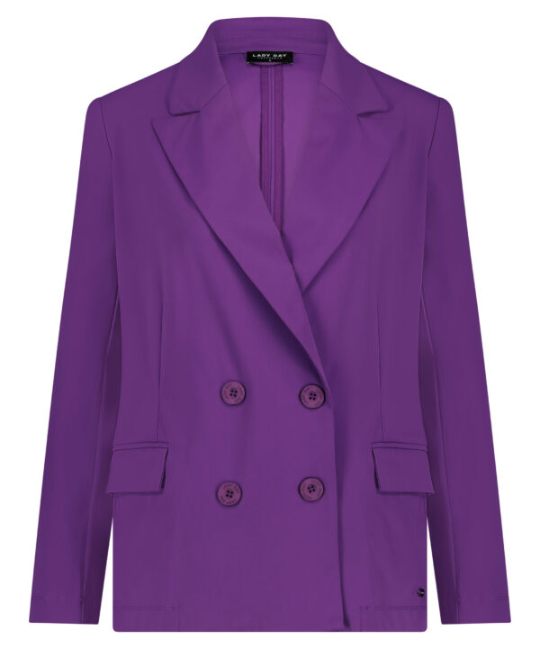 Lady Day - Blazer Carly - Twilight - Paars - Purple - Jasje - Jacket - Travelstof.