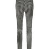 Lady Day - Colette Zip - Mystic Check Print - Travelstof - Damesbroek - Trouser - Broek - Zwart Wit Geblokt - Black White.