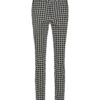 Lady Day - Colette Zip - Mystic Check Print - Travelstof - Damesbroek - Trouser - Broek - Zwart Wit Geblokt - Black White.