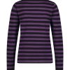 Lady Day - Top Jane Long Sleeve - Twilight - Travelstof - Damestop - trui - Kol - strepen - paars zwart - Lange mouw.