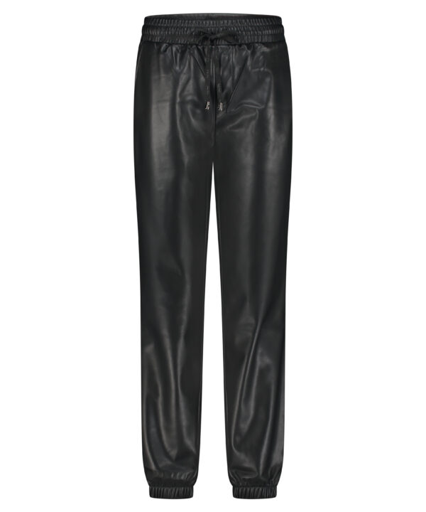 Lady Day - JoJo Trouser - Black - Travelstof - Damesbroek - Zwart - Leer - Leren broek - Leather.