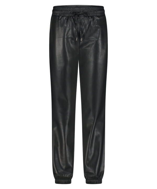 Lady Day - JoJo Trouser - Black - Travelstof - Damesbroek - Zwart - Leer - Leren broek - Leather.