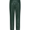 Lady Day - JoJo Trouser - Mystic Green - Travelstof - Damesbroek - donkergroen - Leer - Leren broek - Leather.