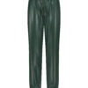 Lady Day - JoJo Trouser - Mystic Green - Travelstof - Damesbroek - donkergroen - Leer - Leren broek - Leather.