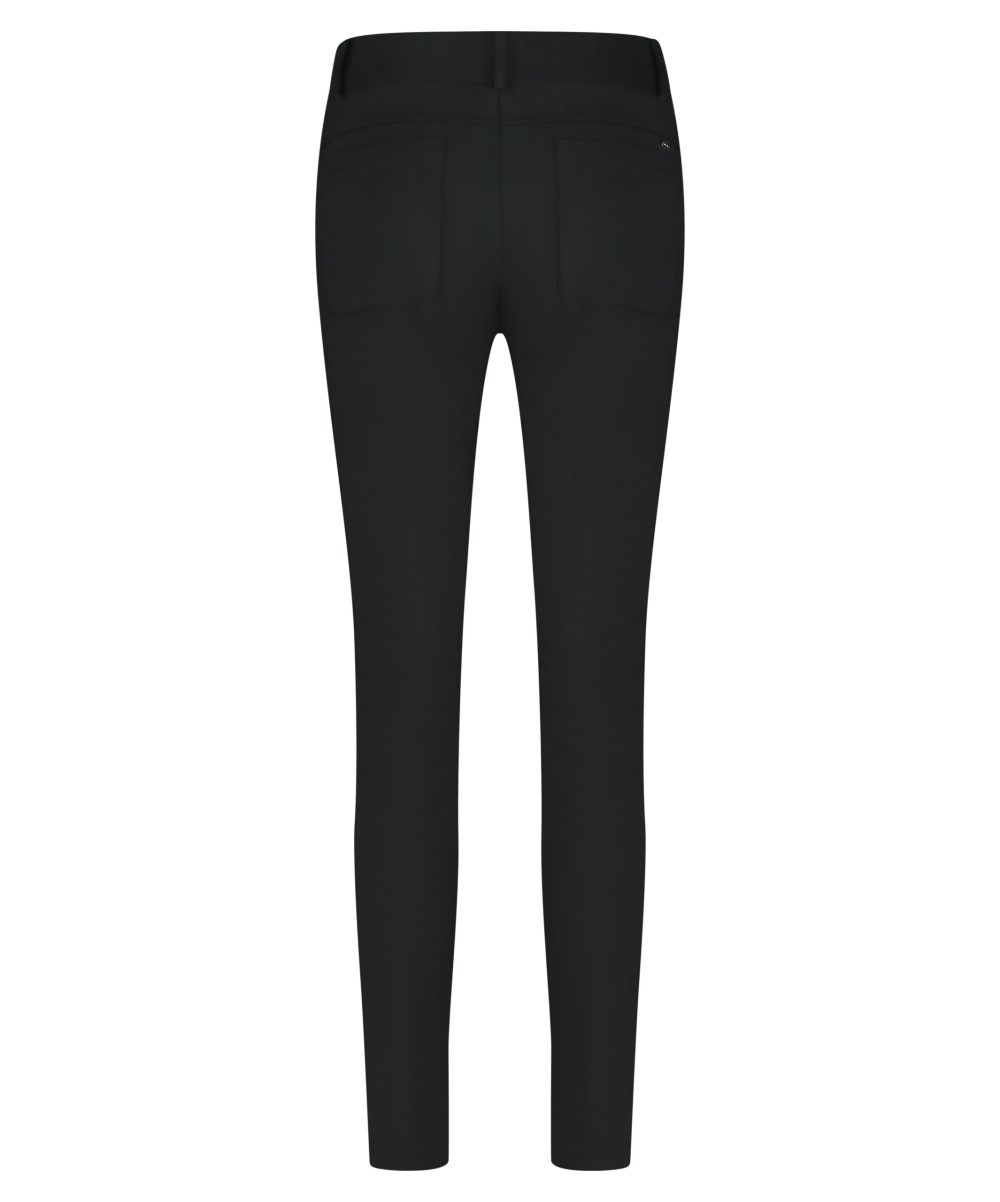 Lady Day - Trouser Leanne - Brushed Black - Travelstof - Damesbroek - Zwart Black - Herfst Winter.
