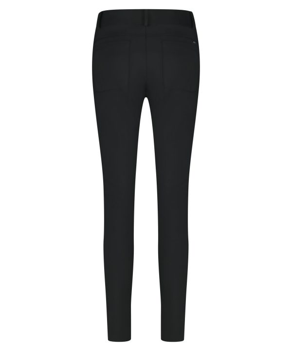 Lady Day - Trouser Leanne - Brushed Black - Travelstof - Damesbroek - Zwart Black - Herfst Winter.