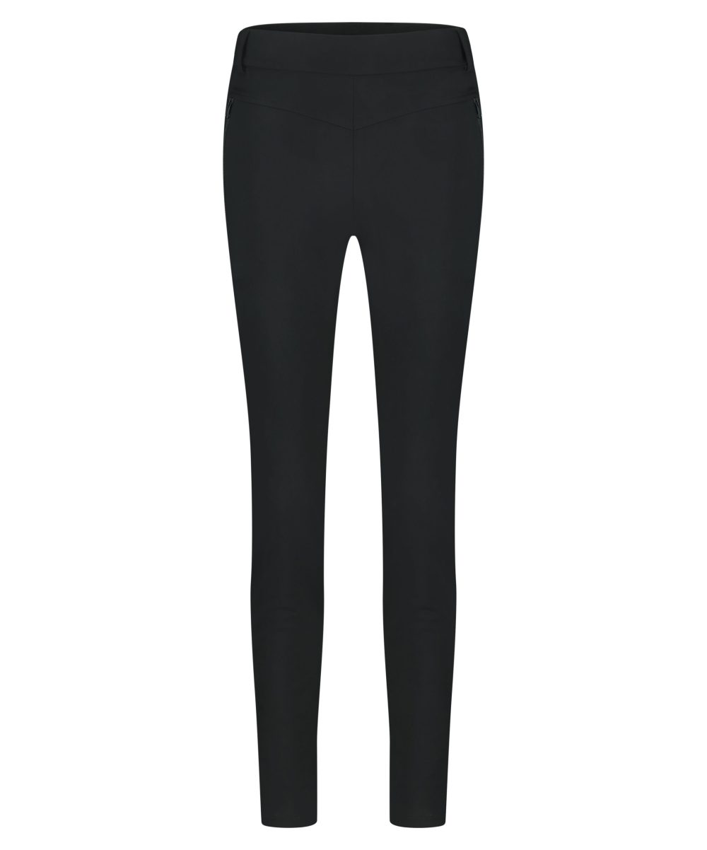 Lady Day - Trouser Leanne - Brushed Black - Travelstof - Damesbroek - Zwart Black - Herfst Winter.