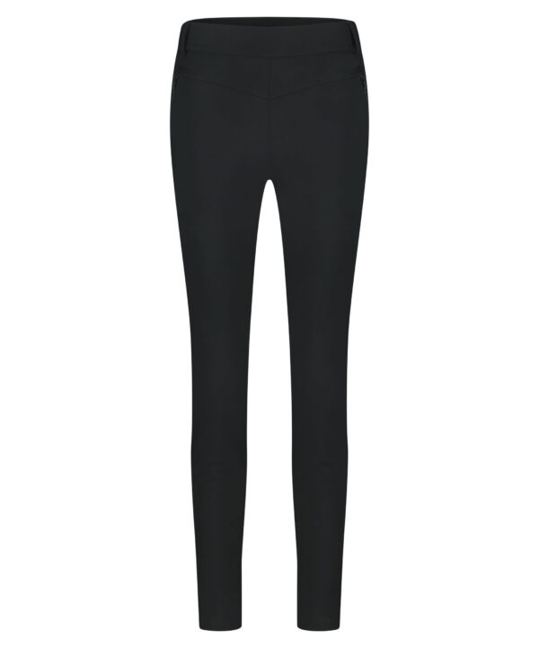 Lady Day - Trouser Leanne - Brushed Black - Travelstof - Damesbroek - Zwart Black - Herfst Winter.