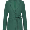 Lady Day - Blazer Lois - Mystic Green - Travelstof - Damesblazer - Jasje - Ceintuur - Donkergroen.