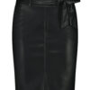 Lady Day - Skirt Nicole - Black - Travelstof - Damesrok - Leer - Leather - Ceintuur - Rok