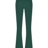 Lady Day - Trouser Phoenix - Mystic Green - Travelstof - Damesbroek - Donkergroen - Wijde pijp.