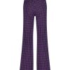 Lady Day - Trouser Phoenix - Twilight Check print - Travelstof - Paars Purple Black - Geblokt - Trouser - Wijde pijp