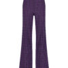 Lady Day - Trouser Phoenix - Twilight Check print - Travelstof - Paars Purple Black - Geblokt - Trouser - Wijde pijp