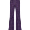 Lady Day - Trouser Phoenix - Twilight Check print - Travelstof - Paars Purple Black - Geblokt - Trouser - Wijde pijp