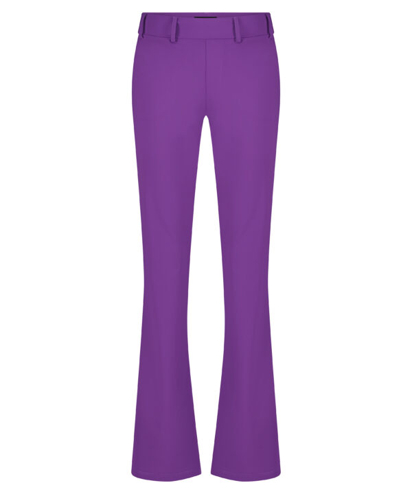 Lady Day - Poppy Flared - Twilight - Travelstof - Paars Purple - Damesbroek - Trouser - Uitlopende pijp.