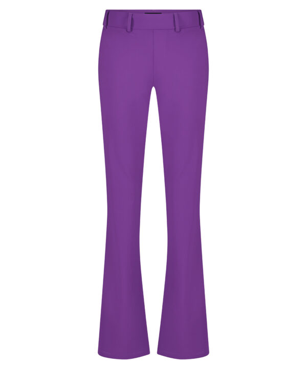 Lady Day - Poppy Flared - Twilight - Travelstof - Paars Purple - Damesbroek - Trouser - Uitlopende pijp.