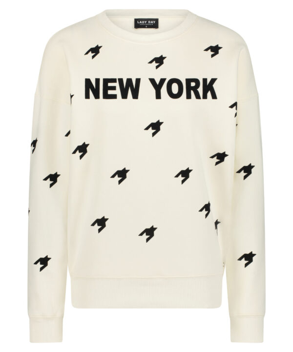 Lady Day - Sweater Stella - Champagne - Travelstof - Damestrui - New York - Off white - Trui.