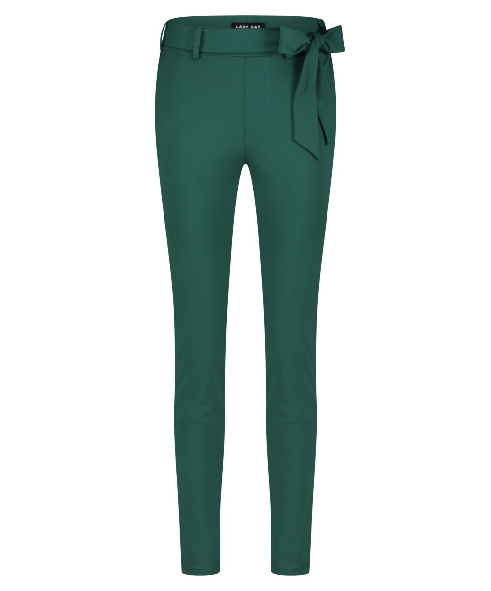 Lady Day - Tokyo Trouser - Mystic Green - Travelstof - Damesbroek - Groen - Donkergroen - Broek