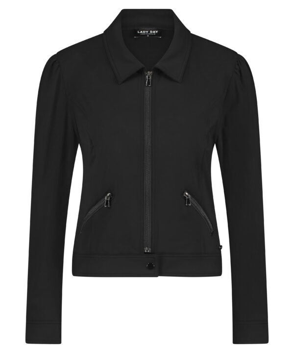 Lady Day - Jacket Turner Brushed - Black - Travelstof - Damesjas - Zwart - rits