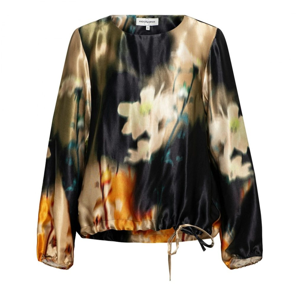 &Co Woman - Alexandra Flower Top - Black Multi