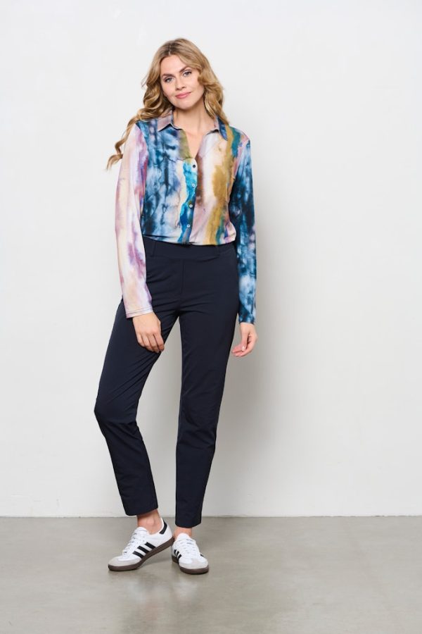 Co Woman - Vayen Marble Blouse - Denim Multi