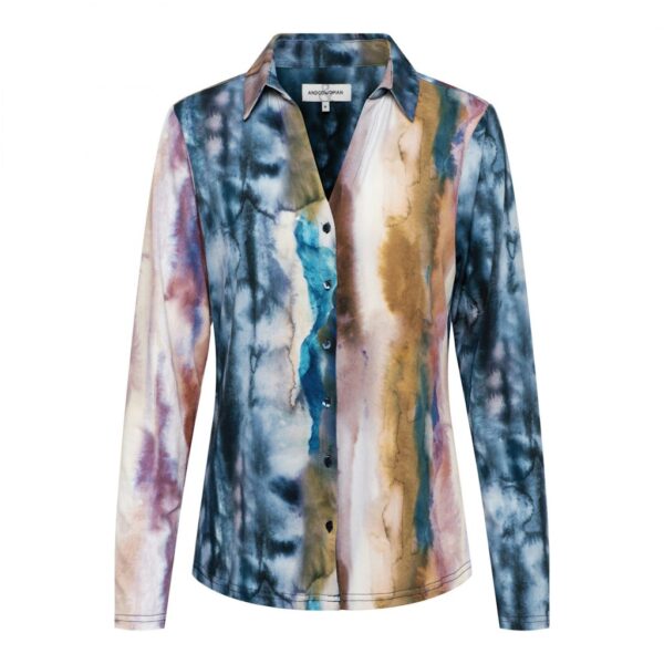 Co Woman - Vayen Marble Blouse - Denim Multi