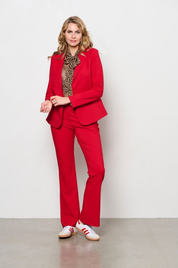 &Co Woman - Phileine Comfort Twill Blazer - Red