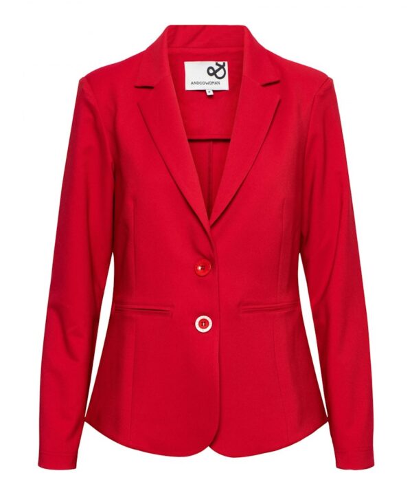 &Co Woman - Phileine Comfort Twill Blazer - Red