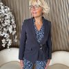Aime - Charlot Blazer - Clay Travelstof Dames kleding grijs grijze blazer