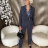 Aime - Charlot Blazer - Clay Travelstof Dames kleding grijs grijze blazer