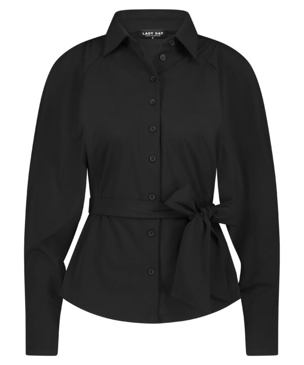 Lady Day - Blouse Mavis - Black | Travelstof | Morgen in huis