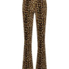 Lady Day - Poppy Flared - Leopard Print Travelstof Broek voor dames vrouwen kleding mode Flared model in stretch stof