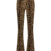 Lady Day - Poppy Flared - Leopard Print Travelstof Broek voor dames vrouwen kleding mode Flared model in stretch stof