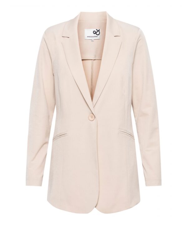 &Co Woman - Philana Long Travel - Sand Dames Mode Blazer Zand Beige Kleding