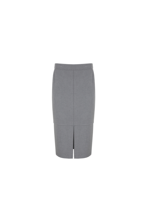 G-maxx - Lizzy Skirt - Gray Melange Dames rok in het grijs grijze rok voor vrouwen online