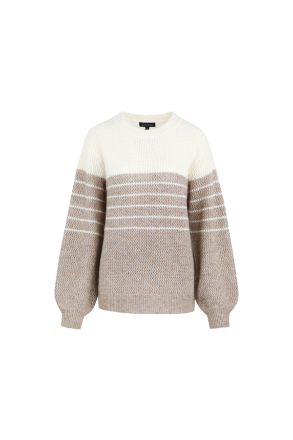 G-maxx - Esmina Pullover - Wool White/Sahara - Beige Trui voor vrouwen dames trui