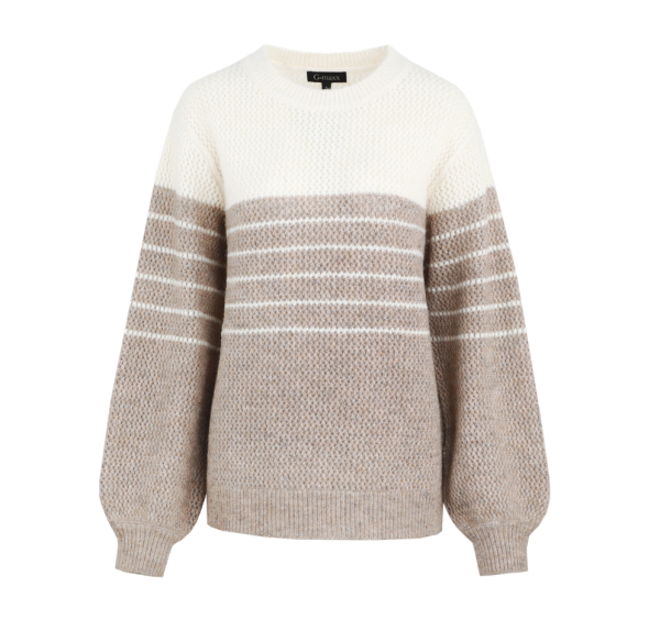 G-maxx - Esmina Pullover - Wool White/Sahara - Beige Trui voor vrouwen dames trui