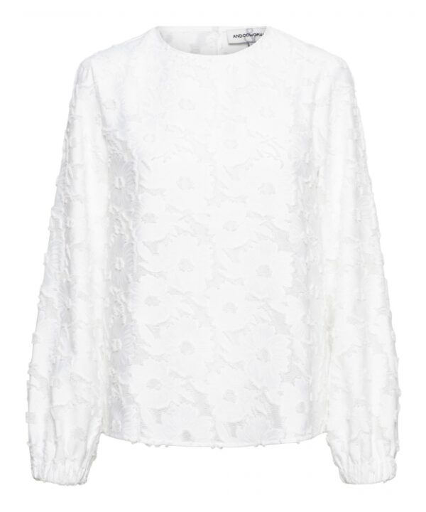 &Co Woman - Erin Top - Off White Schattig Chi Dames Mode Kleding Basic Leuk