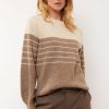 G-maxx - Esmina Pullover - Wool White/Sahara - Beige Trui voor vrouwen dames trui