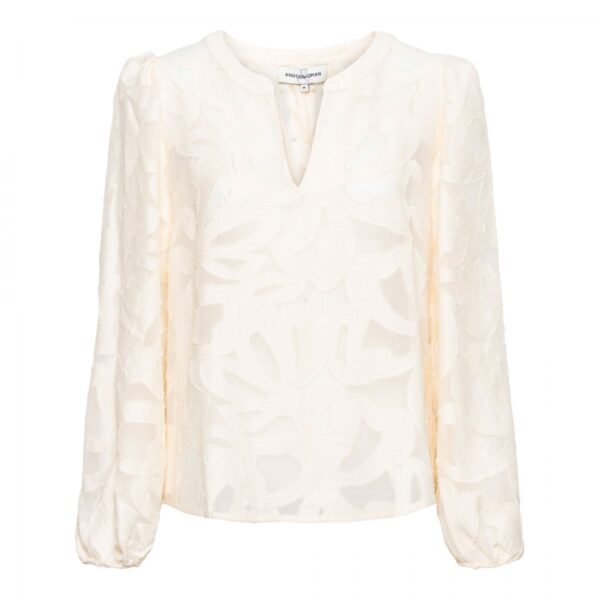 &Co Woman - Emily Jacquard Top - Cream